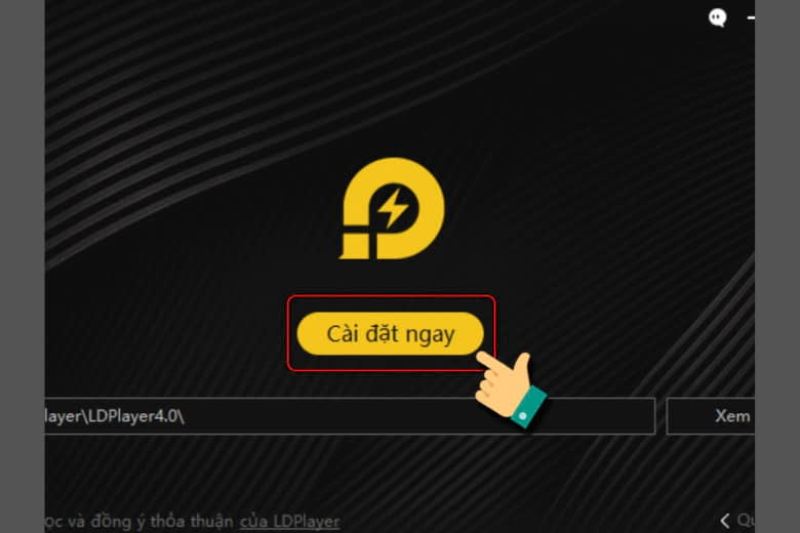 Chọn cài đặt ngay