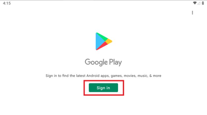Đăng nhập vào tài khoản Google Play