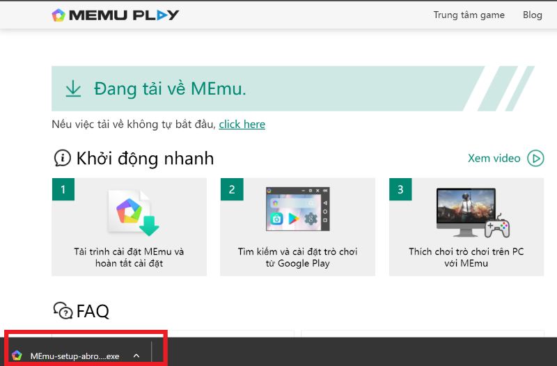 Mở file vừa tải