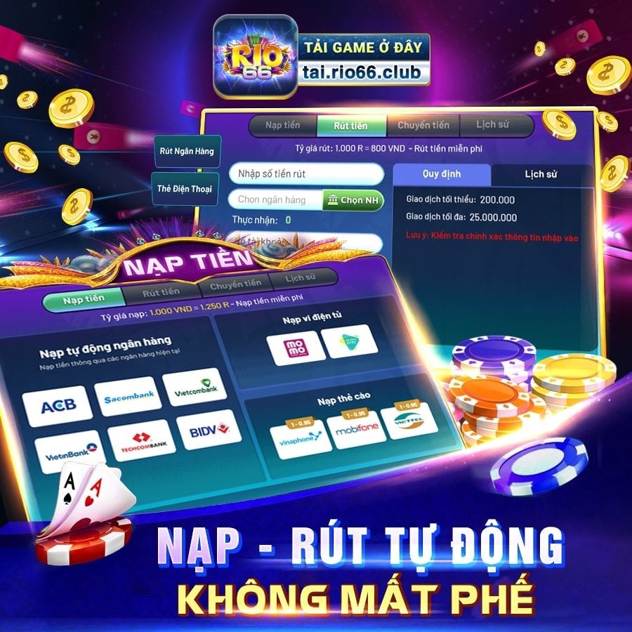 Nạp rút nhanh chóng, tiện lợi với nhiều hình thức khác nhau