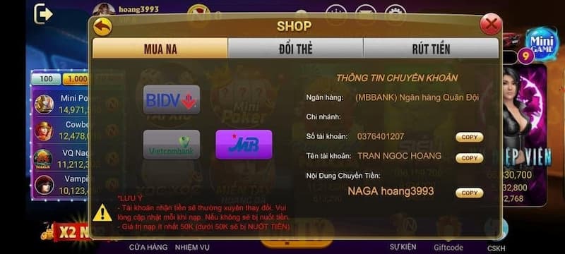 Cổng game S689 hỗ trợ nạp rút nhanh chóng